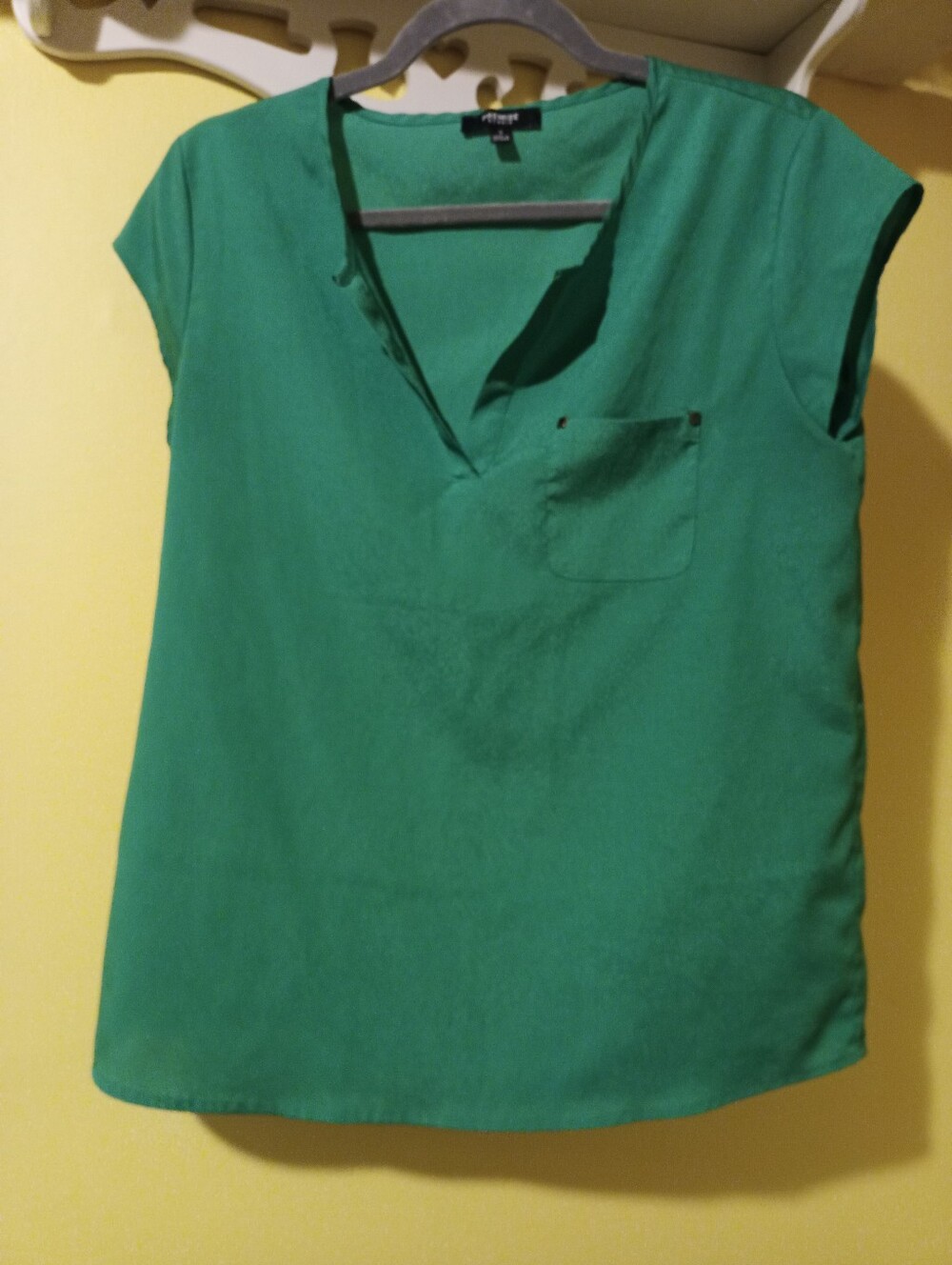 Small Green Premise Studio Blouse
